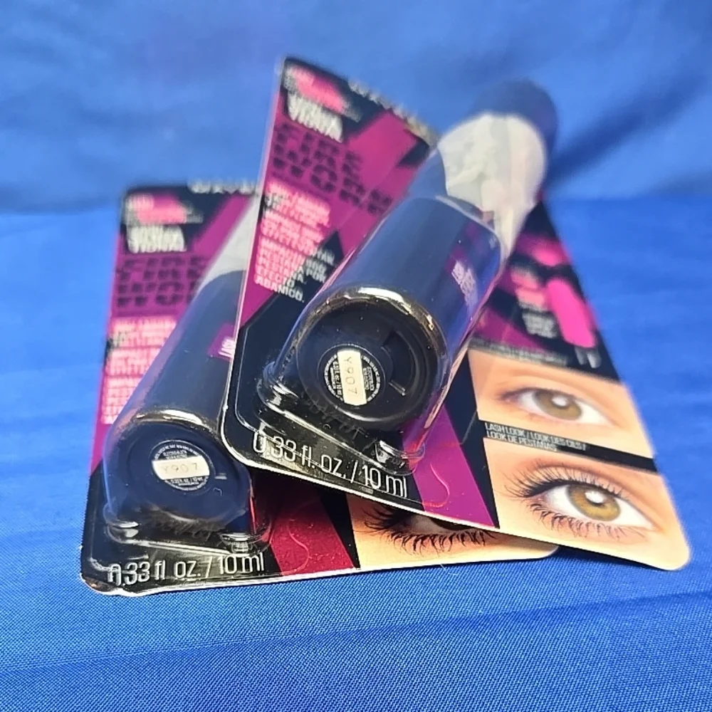 2pc Lot Maybelline #800 Electro Black Lash Sensational Firework Mascara